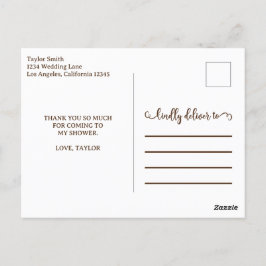 Moderne gouden typografie dank je wel  briefkaart