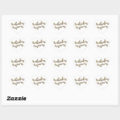Moderne gouden typografie dank je wel hart sticker (Vel)