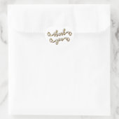 Moderne gouden typografie dank je wel hart sticker (Tas)