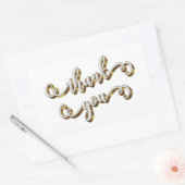Moderne gouden typografie Dank je wel Rechthoekige Sticker (Envelop)