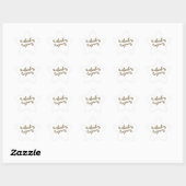 Moderne gouden typografie dank je wel ster sticker (Vel)