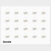 Moderne gouden typografie dank je wel  sticker (Vel)