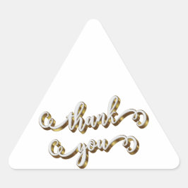 Moderne gouden typografie dank je wel  sticker