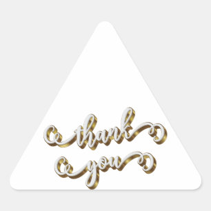 Moderne gouden typografie dank je wel sticker