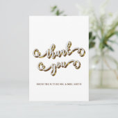 Moderne gouden typografie Dank u Bedankkaart (Staand voorkant)
