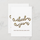 Moderne gouden typografie Dank u Bedankkaart (Voorkant / Achterkant)