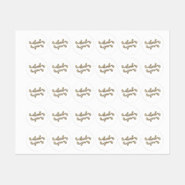 Moderne gouden typografie Dank u Labels