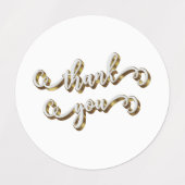 Moderne gouden typografie Dank u Labels (Design 2)