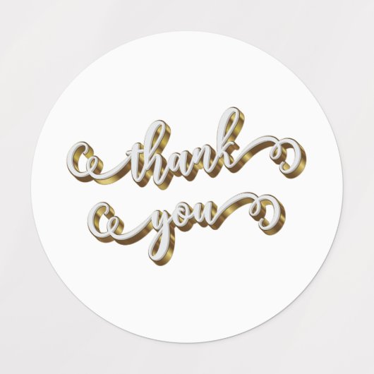 Moderne gouden typografie Dank u Labels (Design 1)