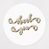 Moderne gouden typografie Dank u Labels (Design 2)