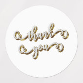 Moderne gouden typografie Dank u Labels (Design 1)