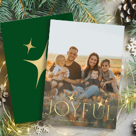 Moderne gouden typografie foto overlay Kerstmis Feestdagenkaart