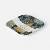 Moderne Gouden Vakantiebos Aangepaste Kerstmis Papieren Bordje (Gebogen)