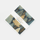 Moderne Gouden Vakantiebos Aangepaste Kerstmis Servet (Hoek)