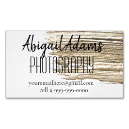 Moderne gouden verf minimaal Gepersonaliseerd magn Magnetisch Visitekaartje