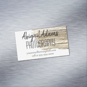 Moderne gouden verf minimaal Gepersonaliseerd magn Magnetisch Visitekaartje