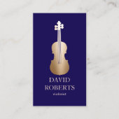 Moderne Gouden Vioolmuziekdocent Vioolvioliste Mar Visitekaartje (Voorkant)
