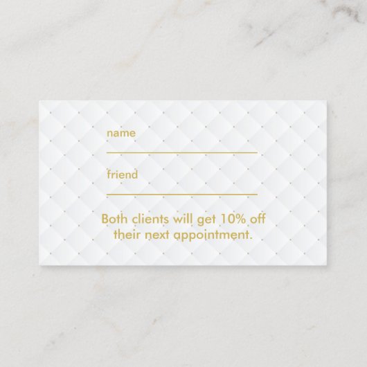 Moderne gouden vlinders verwijzen naar een vriend aanbevelingskaartje (Achterkant)