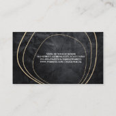 Moderne gouden vorm Design | Zwarte textuur Visitekaartje (Achterkant)