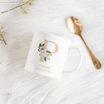 Moderne Gouden Waterverf Bloemenletter P | Monogra Koffiemok<br><div class="desc">Moderne Gouden Waterverf Bloemenletter P | Monogram</div>
