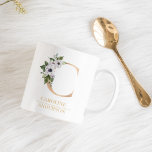 Moderne gouden Waterverf bloemletter C | Monogram Koffiemok<br><div class="desc">Moderne gouden Waterverf bloemletter C | Monogram</div>