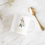 Moderne gouden Waterverf bloemletter J | Monogram Koffiemok<br><div class="desc">Moderne gouden Waterverf bloemletter J | Monogram</div>