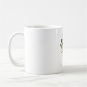 Moderne gouden Waterverf bloemletter L | Monogram Koffiemok (Links)