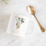 Moderne gouden Waterverf bloemletter T | Monogram Koffiemok<br><div class="desc">Moderne gouden Waterverf bloemletter T | Monogram</div>