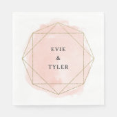 Moderne gouden Waterverf paren Servet (Voorkant)