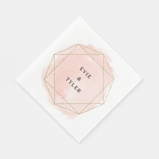 Moderne gouden Waterverf paren Servet (Hoek)