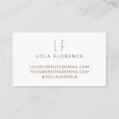 Moderne gouden Waterverf YOGA - Bekleding - Aangep Visitekaartje (Achterkant)