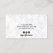 Moderne gouden wieg en wenkbrauwen van wit roos visitekaartje (Achterkant)