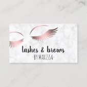Moderne gouden wieg en wenkbrauwen van wit roos visitekaartje (Voorkant)