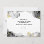 moderne gouden 'wil je mijn bruidsmeisje zijn?' ui kaart (Achterkant)