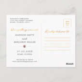 Moderne gouden Wildflower Spring Garden Save The D Briefkaart (Achterkant)