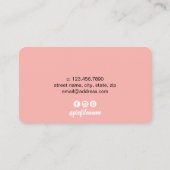 Moderne gouden wimpers van witte marmer roos visitekaartje (Achterkant)