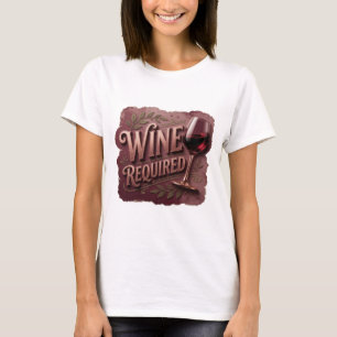 Moderne Gouden WINE VERPLICHT Aangepaste T-shirt