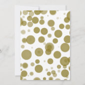 Moderne Gouden Witte Polka Dot Bubbles Surprise Pa Kaart (Achterkant)