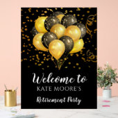 Moderne gouden zwarte ballonnen van de Prijs Acryl Bord (Huwelijk)