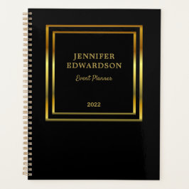 Moderne gouden zwarte elegante professionele onder planner