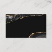 Moderne gouden zwarte marmer Voeg Logo- en QR-code Visitekaartje (Achterkant)