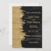 Moderne gouden zwarte penseelstreken - Abstract sc (Voorkant)