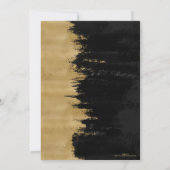 Moderne gouden zwarte penseelstreken - Abstract sc (Achterkant)