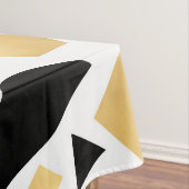 Moderne gouden zwarte witte geometrische vormen tafelkleed (Voorbeeld)