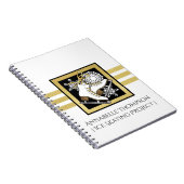 Moderne gouden zwarte witte ijsvlek notitieboek (Rechterzijde)