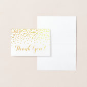 Moderne goudfolie Confetti Stippen Dank u Folie Kaarten (Display)