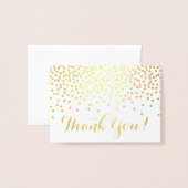 Moderne goudfolie Confetti Stippen Dank u Folie Kaarten (Voorkant met envelop)
