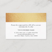 Moderne goudfolie - kortingsbon kortingskaartje (Achterkant)