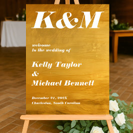 Moderne goudfolie look winter welkom acryl bord