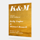 Moderne goudfolie look winter welkom acryl bord (Hoek)